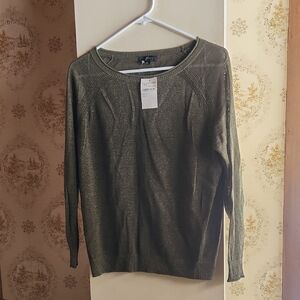 J CREW Olive Green Lightweight Crewneck Sweater NWT